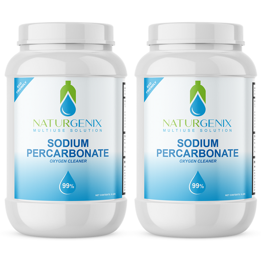 Sodium Percarbonate, 99% Purity, Oxygen Bleach Cleaner, 9-lbs (Pack of 2)